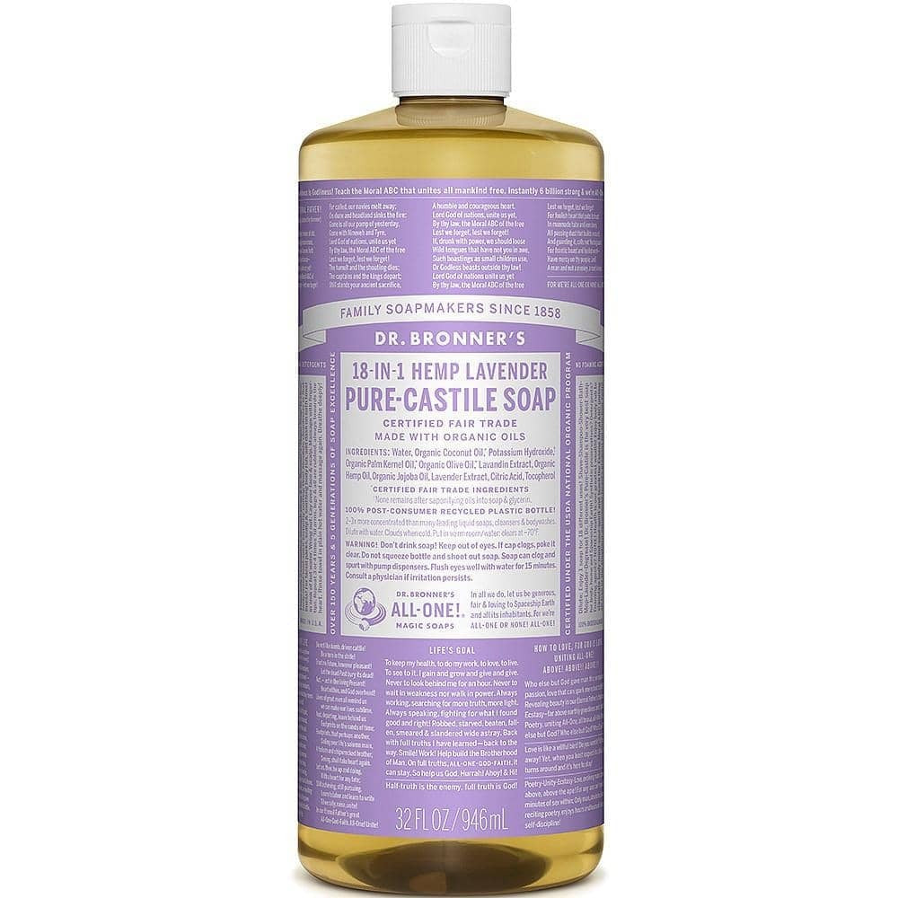 Dr Bronner's Castile Liquid Soap Lavender 946ml