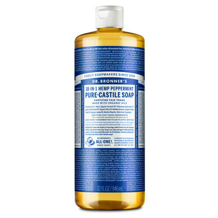 Dr Bronner's Castile Liquid Soap Peppermint 946ml