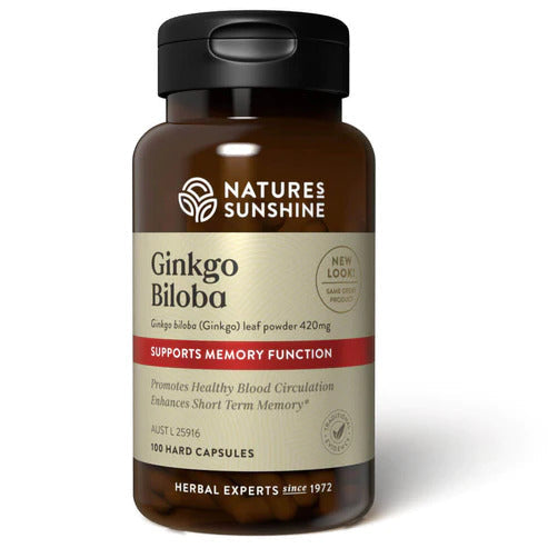 Nature's Sunshine Ginkgo Biloba - 100 capsules
