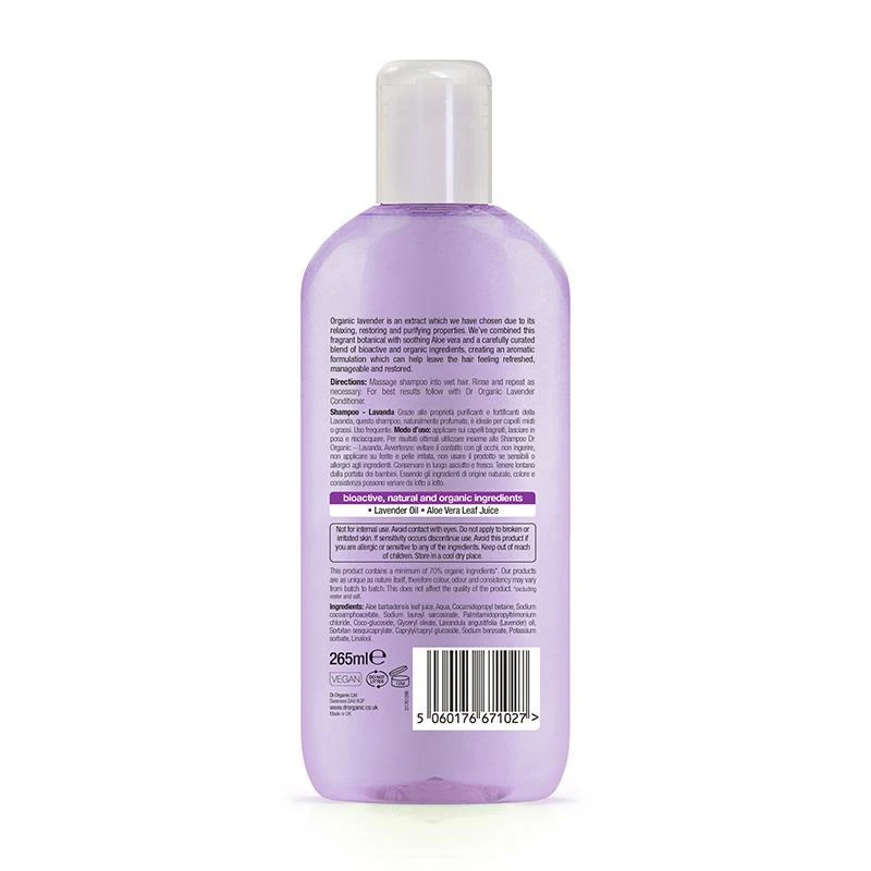 Dr Organic Shampoo Lavender 265ml