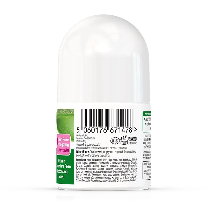 Dr Organic Roll On Aloe Vera 50ml