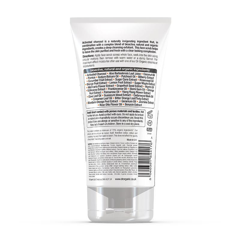 Dr Organic Face Scrub Charcoal 125ml