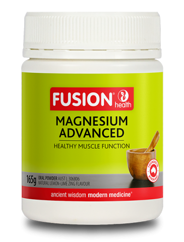 Fusion Magnesium Advanced Lemon-Lime Zing Flavoured Oral Powder [SZ:165G]