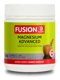 Fusion Magnesium Advanced Lemon-Lime Zing Flavoured Oral Powder [SZ:165G]