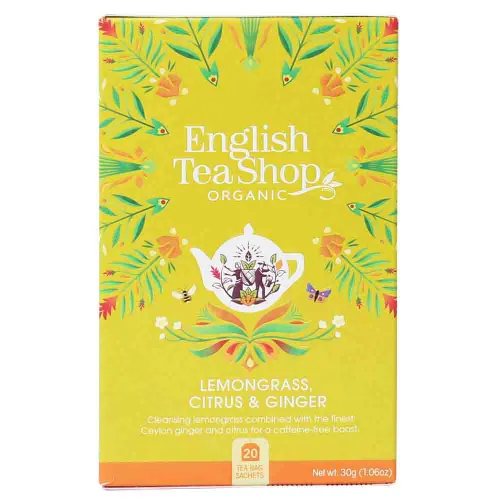 English Tea Shop Lemongrass Citrus & Ginger - 20 Tea Bag Sachets