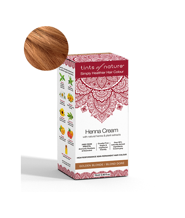 Tints of Nature Semi-Permanent Hair Dye Henna Cream Golden Blonde