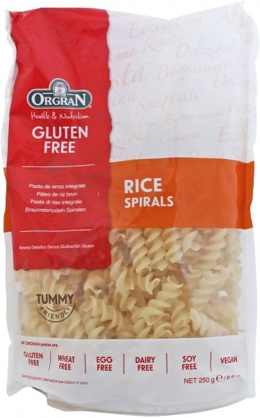 Orgran Rice Spirals Pasta 250g