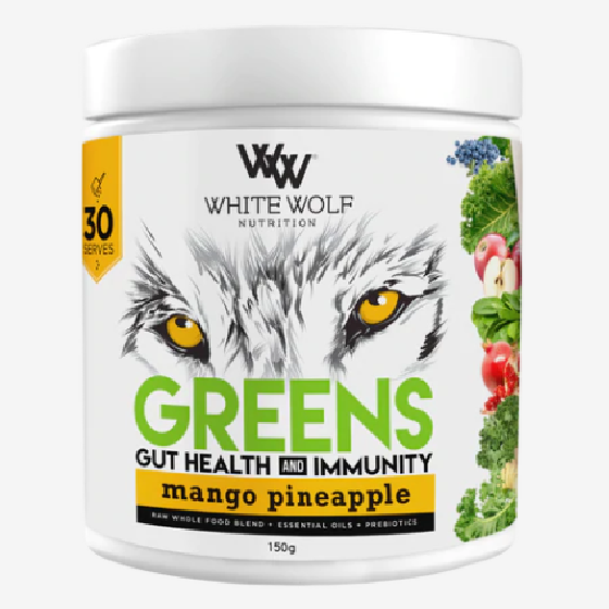 White Wolf Nutrition Greens Gut Health & Immunity 150g [FLA:BERRY BURST]