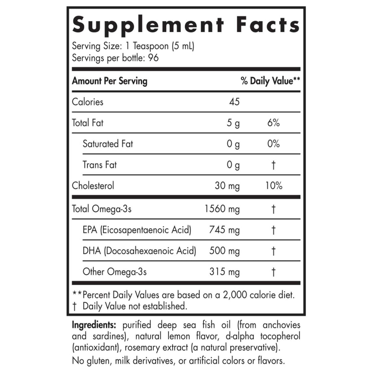 Omega-3 Fish Oil Lem [FOR:LIQUID SZ:473ML]