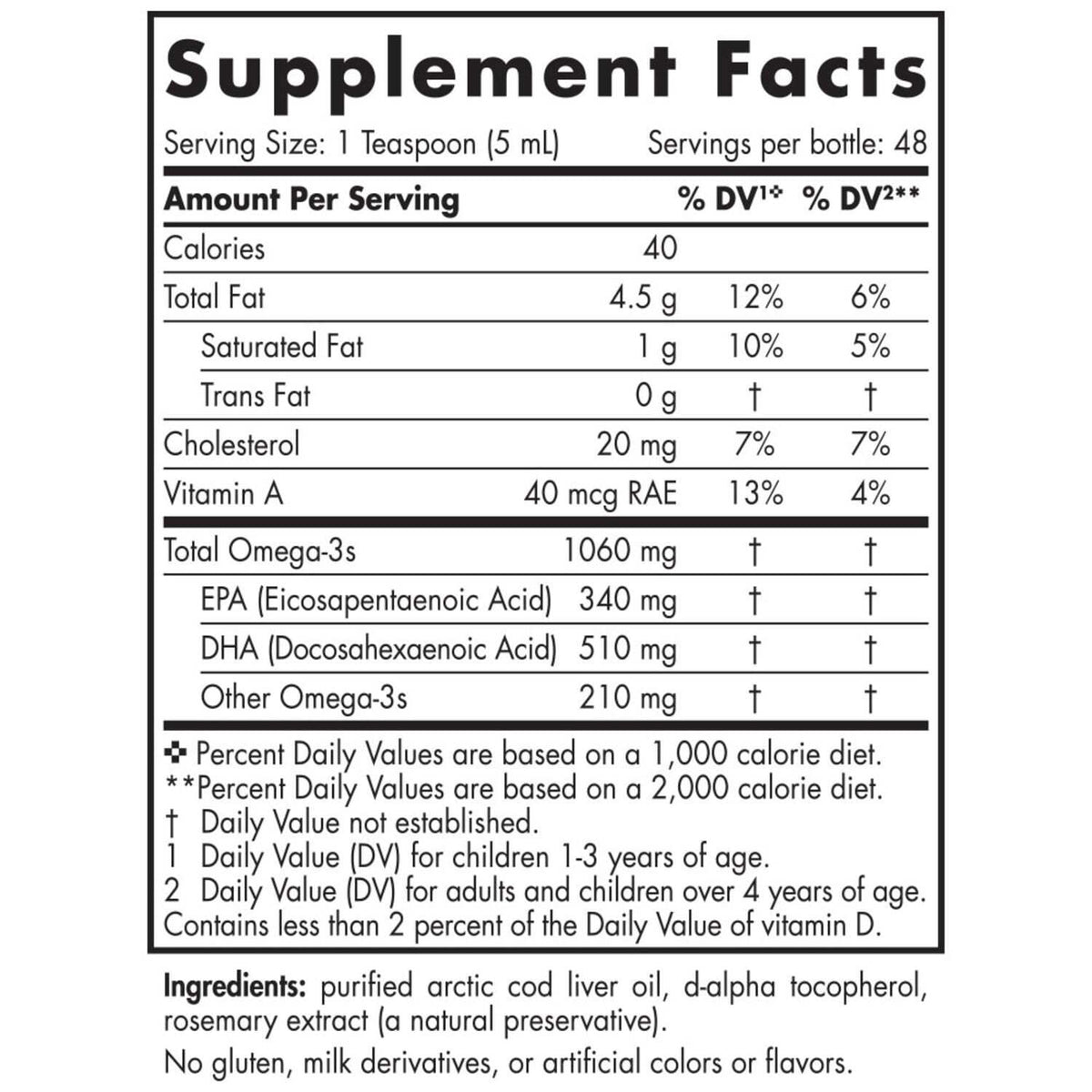 Arctic Cod Liver Oil [FLA:UNFLAVOURED SZ:237ML]