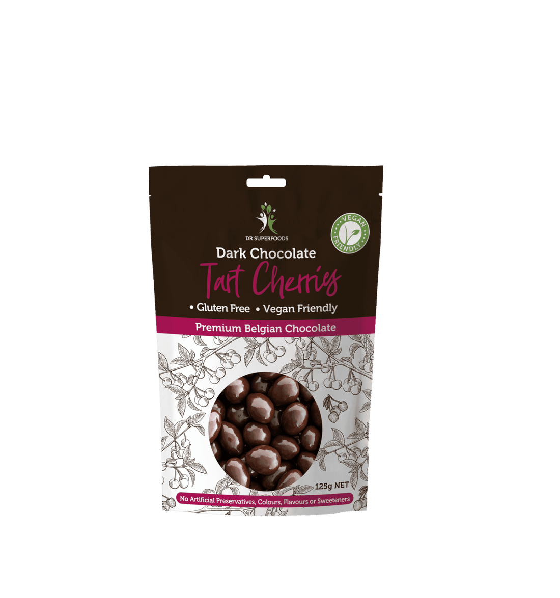 Dr Superfoods Dark Chocolate Tart Cherries 125g