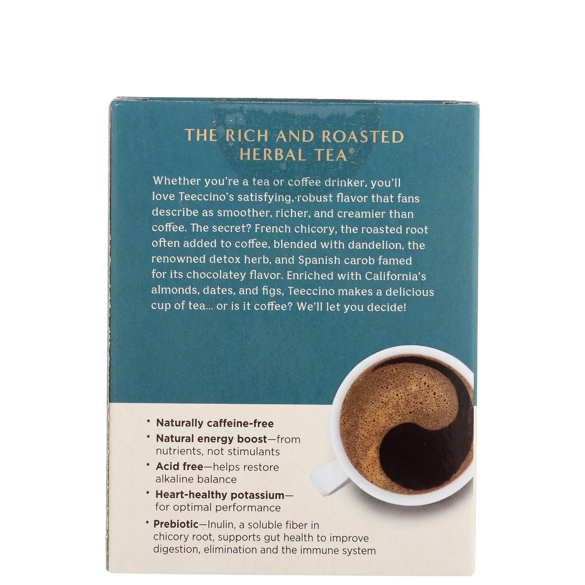 Teeccino Dandelion Caramel Nut Herbal Tea - 10 Teabags