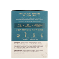 Teeccino Dandelion Caramel Nut Herbal Tea - 10 Teabags