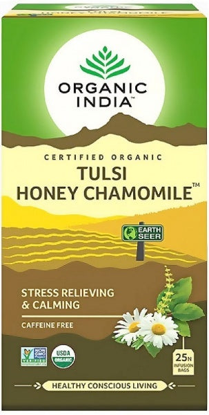 Organic India Tulsi Honey Chamomile Tea - 25 Teabags