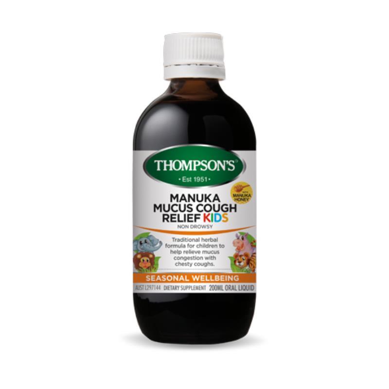 Thompson's Manuka Mucus Cough Relief Kids 200mL