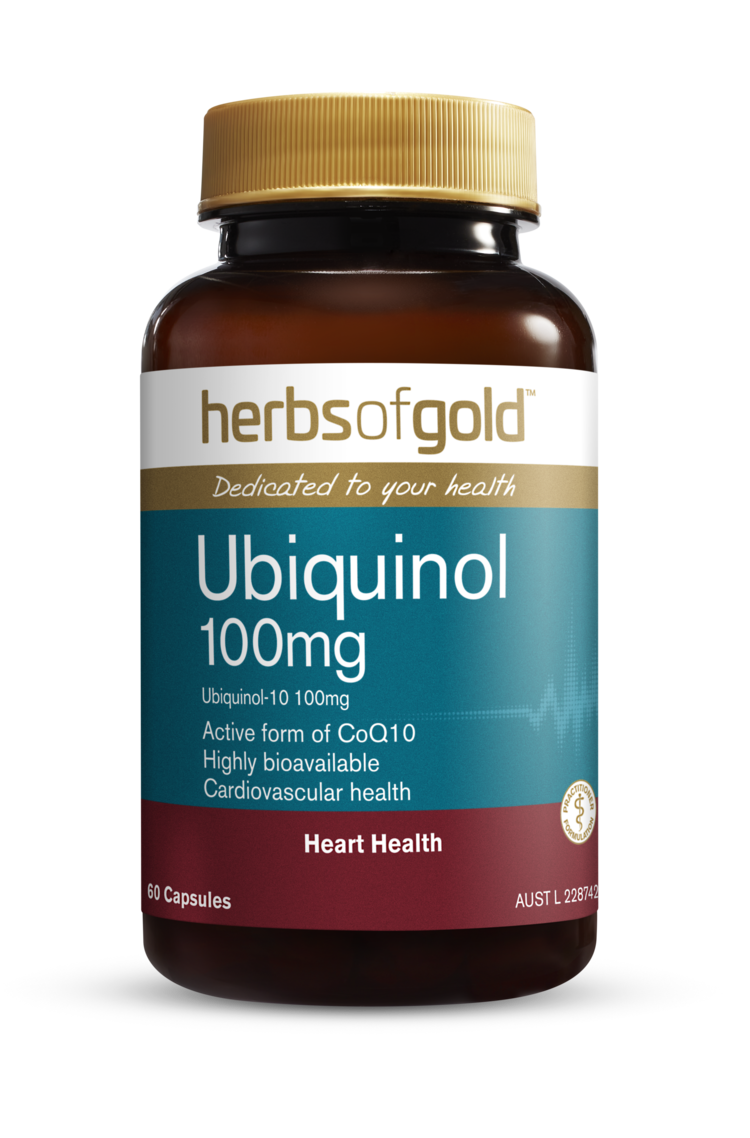 Herbs of Gold Ubiquinol 100mg [SZ:30 CAPSULES]