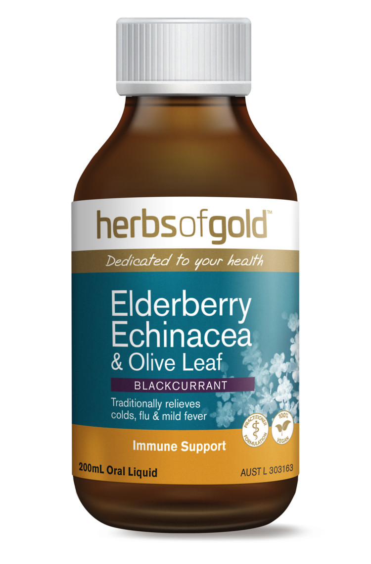 Herbs of Gold Elderbery Echinacea & Olive Leaf 200mL