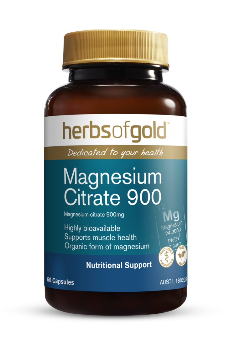 Herbs of Gold Magnesium Citrate 900 60 Capsules