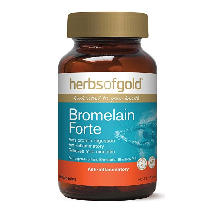 Herbs of Gold Bromelain Forte 60 Capsules