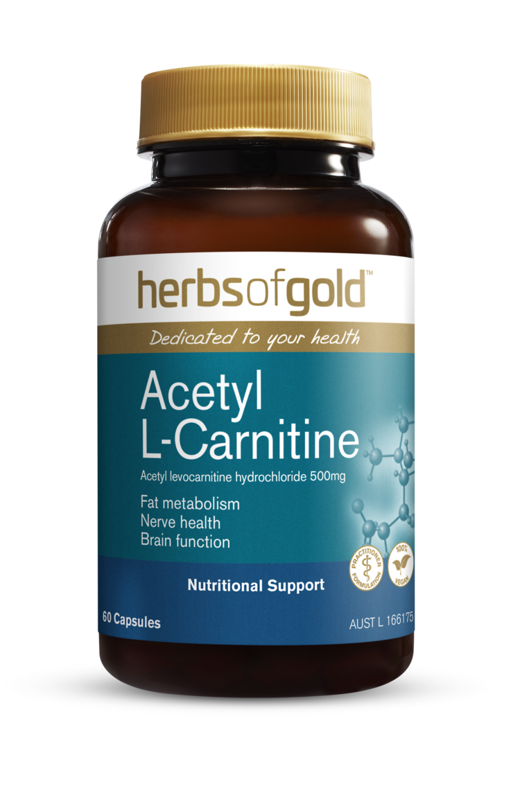 Herbs of Gold Acetyl L-Carnitine 60 Capsules