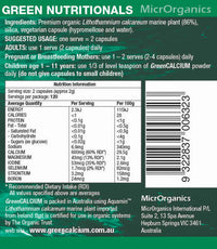 Green Nutritionals Green Calcium [SZ:60 CAPSULES TYP:CAPSULES]