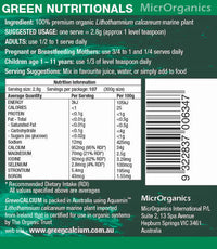 Green Nutritionals Green Calcium [SZ:250G TYP:POWDER]