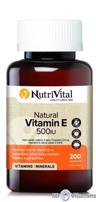 Nutrivital Natural Vitamin E 500Iu Capsules