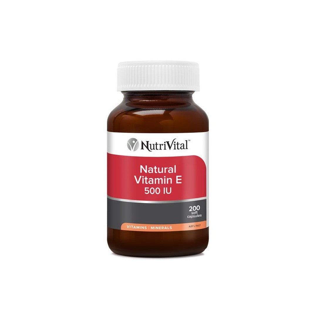 Nutrivital Natural Vitamin E 500iu 200 Capsules