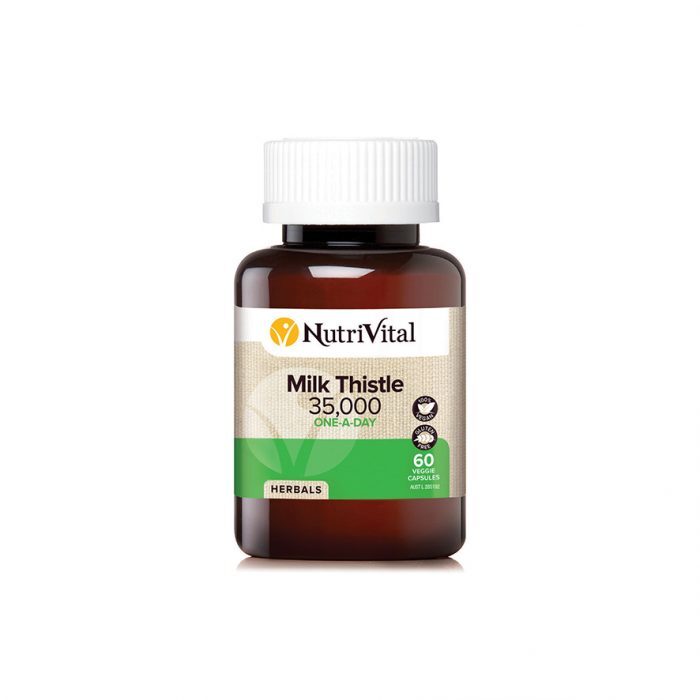 Nutrivital Milk Thistle 35,000 One-A-Day - 60 Veggie Capsules