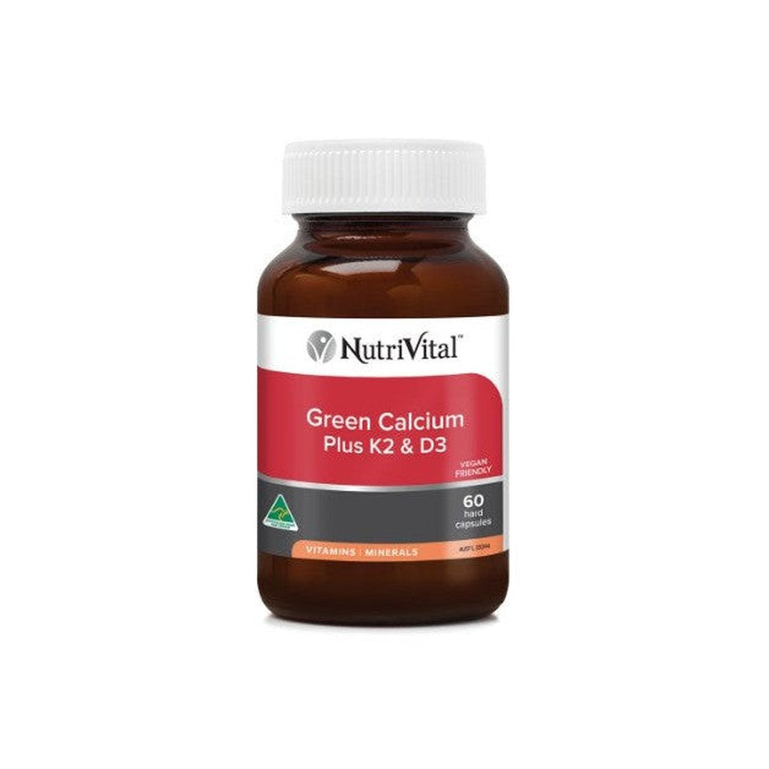 Nutrivital Green Calcium Plus K2 & D3 60 Capsules