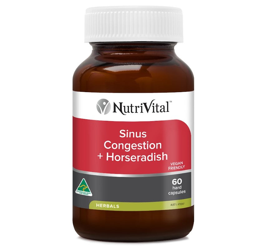 Nutrivital Sinus Congestion Plus Horseradish 60 Capsules
