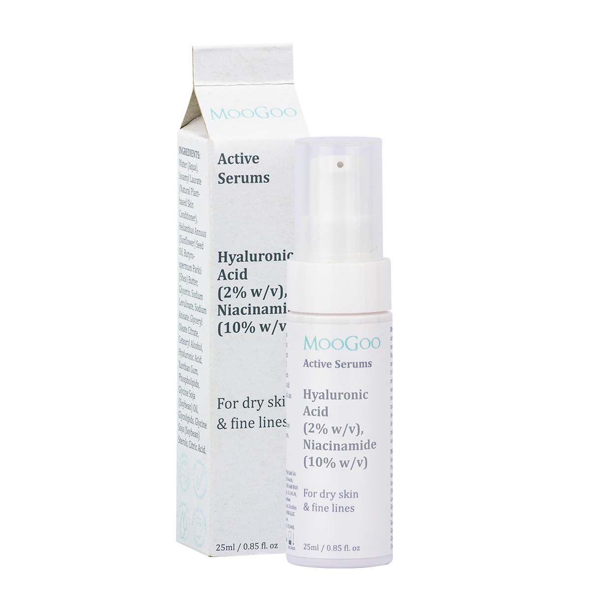 MooGoo Hyaluronic Acid (2% w/v), Niacinamide (10% w/v) Active Serum 25mL