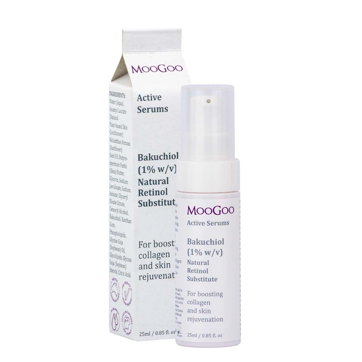MooGoo Bakuchiol (1% w/v) Natural Retinol Substitute Active Serum 25mL