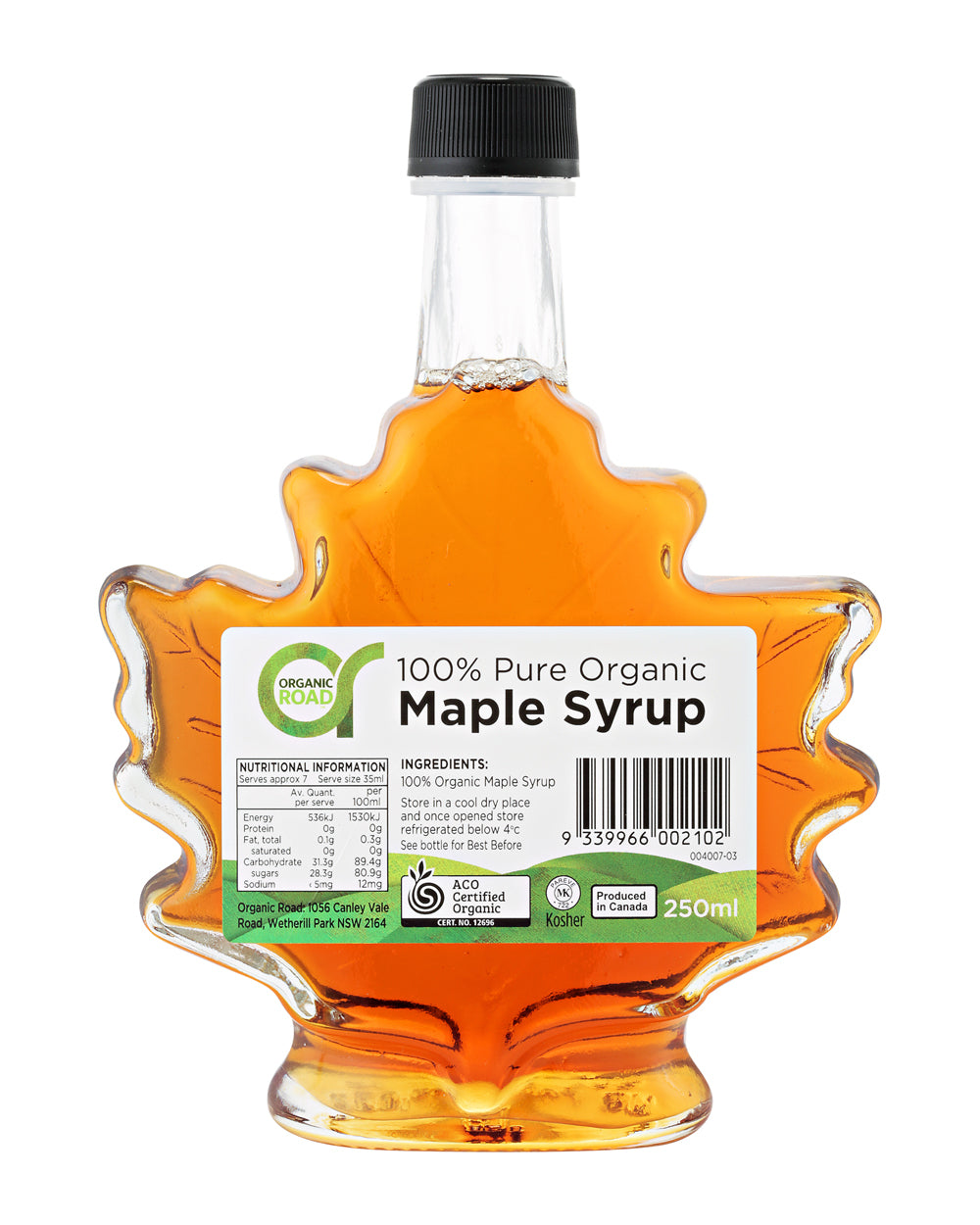 Organic Road Pure Maple Syrup 250mL