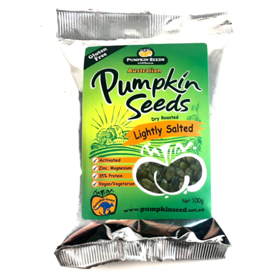 The Australian Pumpkin Seed Company Lightly Salted Pumpkin Seeds [SZ:100G]