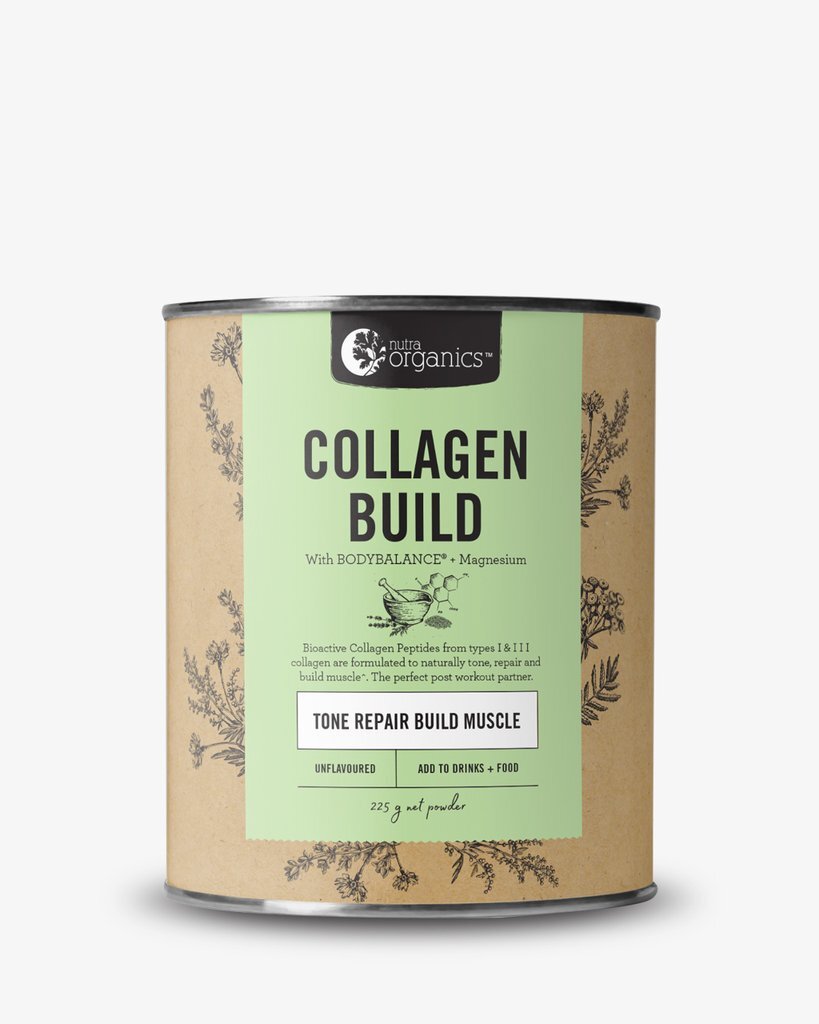 Nutra Organics Collagen Build Unflavoured Powder [SZ:225G]
