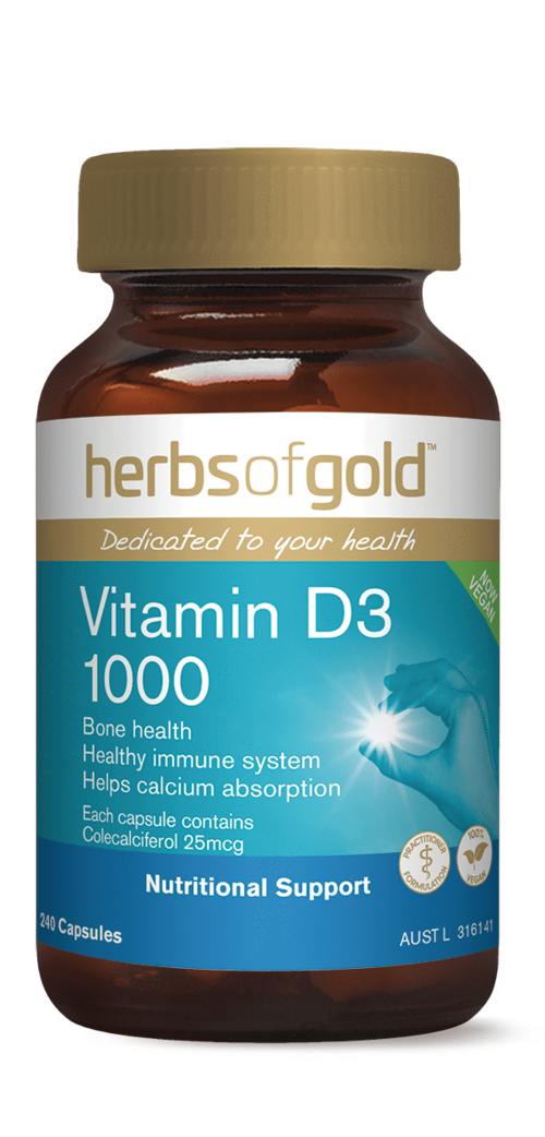 Herbs of Gold Vitamin D3 1000 120 Capsules