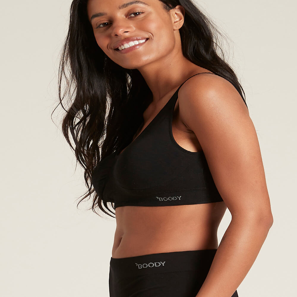 Padded Shaper Crop Bra - Black / L