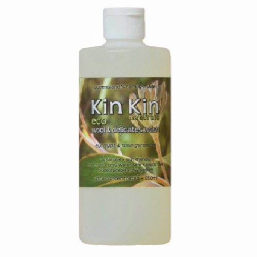 Kin Kin Naturals Wool & Delicates Wash Eucalyptus & Rose Geranium 550ml