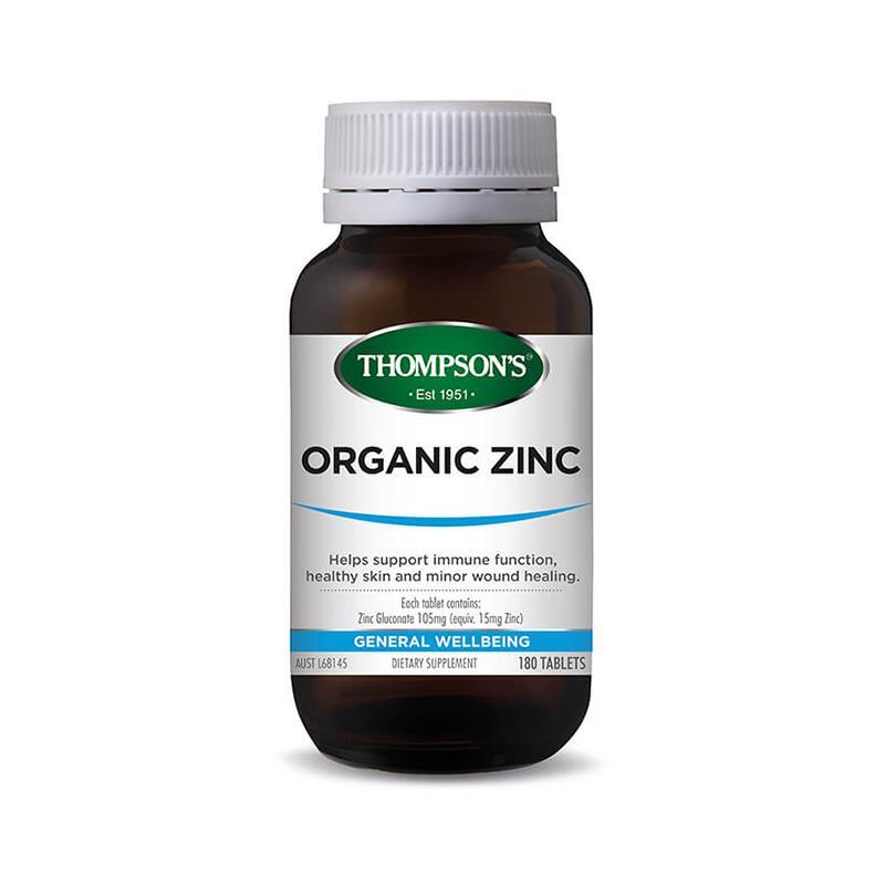 Thompson's Organic Zinc - 180 Tablets
