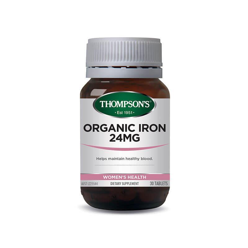 Thompson's Organic Iron 24mg - 30 Tablets
